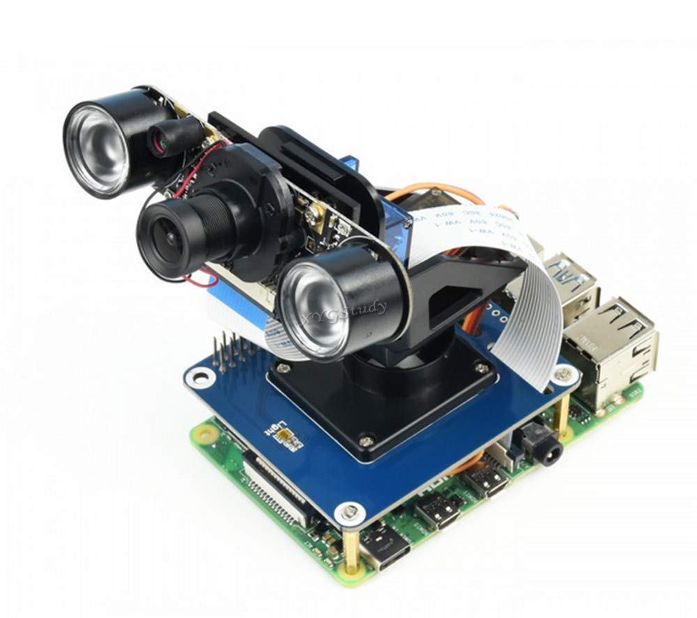 2-DOF Pan-Tilt HAT Onboard PCA9685 PWM Chip TSL25911FN Light Sensor Control Camera Movement Sense Light Intensity Via I2C Interface for Raspberry Pi 4 3 2 Model B+ B Zero W WH Jetson Nano @XYGStudy