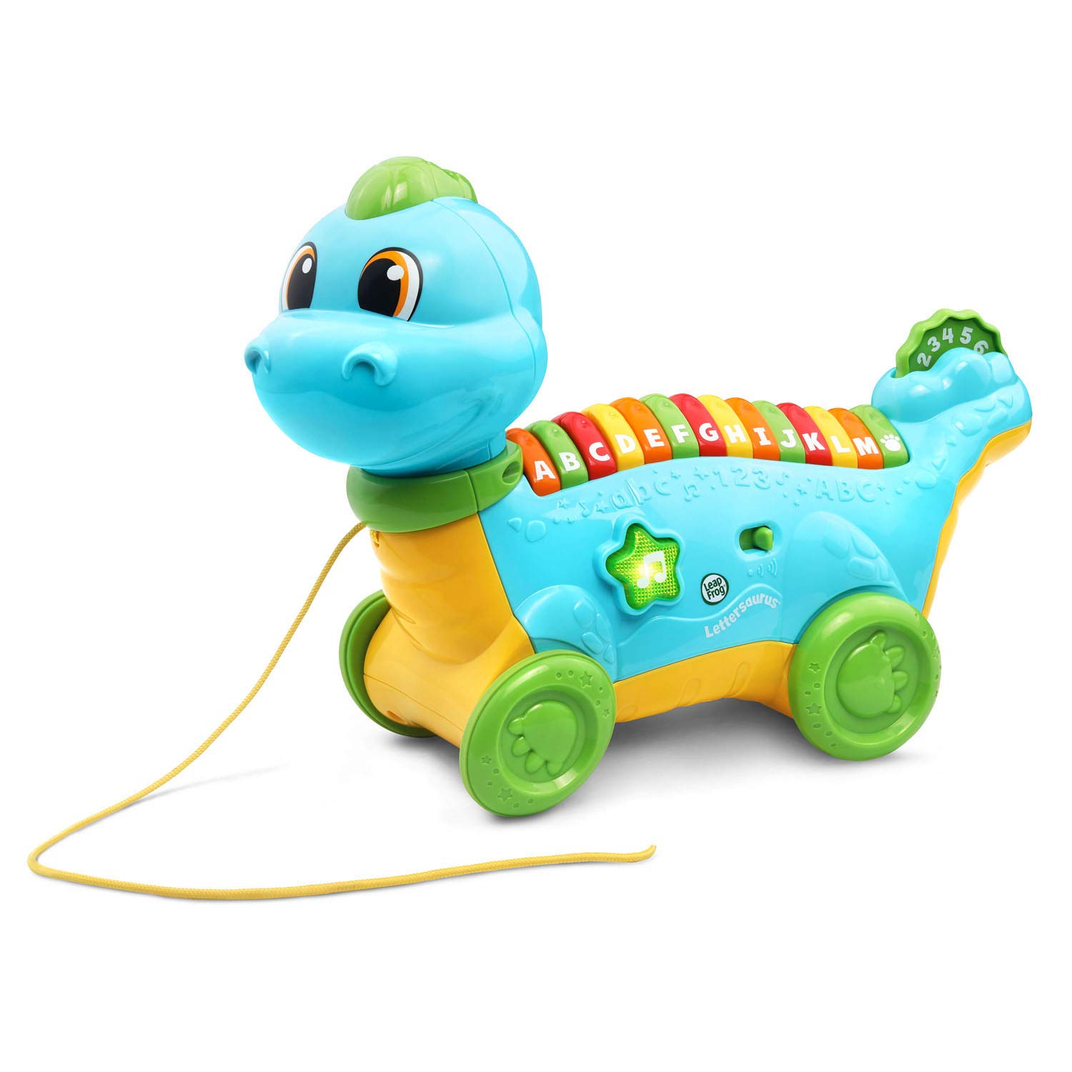 LeapFrog Lettersaurus Alphabet Pull Toy, Teal