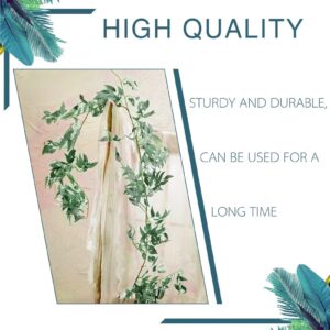 ANPHSIN 3 Pack (16.8ft) Artificial Willow Leaves Vines Twigs- Fake Silk Hanging Willow Plant Greenery Garland String for Indoor Wedding Party Crowns Wreath Decor, Outdoor Wall Garden Decoration