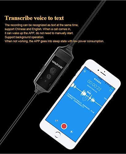 Cell Phone Call Recorder Earphone for iPhone Cellular Calls Skype Facebook Messenger Whatsapp Voice Call Recording (with Connector)