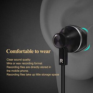 Cell Phone Call Recorder Earphone for iPhone Cellular Calls Skype Facebook Messenger Whatsapp Voice Call Recording (with Connector)