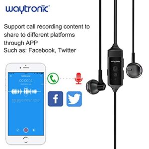 Cell Phone Call Recorder Earphone for iPhone Cellular Calls Skype Facebook Messenger Whatsapp Voice Call Recording (with Connector)