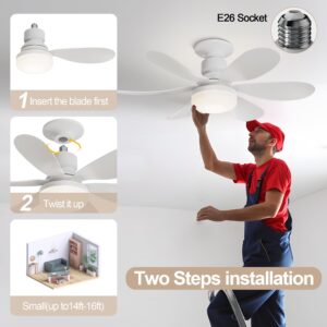 Bella Depot 42" Retractable Ceiling Fan with Lights and Remote with 3 Color Change, Timing Options, Silent Noiseless for Dining Room Bedroom Kitchen(Brushed Nickel, 42")