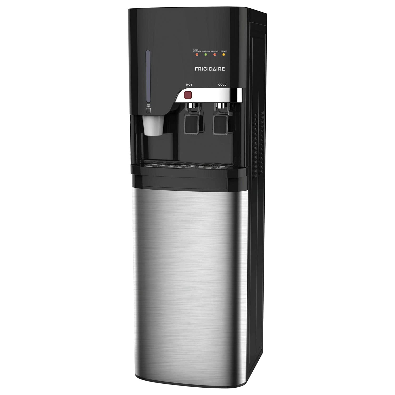 Frigidaire EFWC900 Water Cooler/Dispenser with Cup Storage -2 Temperature Settings - Bottom Loading - Premium Stainless Steel - Child Saftey