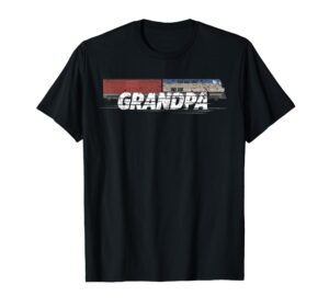 rc model train shirt grandpa train boxcar ho scale