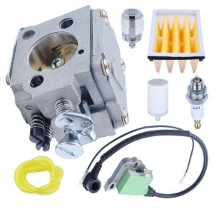 Adefol Carburetor for Husqvarna 268 272 272XP 61 266 Chainsaw 503280316 503901401with Ignition Coil Air Fuel Filter Line Kit