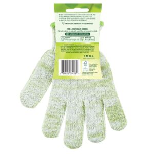 EcoTools Bath & Shower Gloves, Recycled Netting, Exfoliating, Gentle Cleansing for Whole Body, Use Before Self-Tanning, Removes Dry Skin, Dirt, & Impurities, Fits All Hands, 6 Pairs, 12 Gloves Total