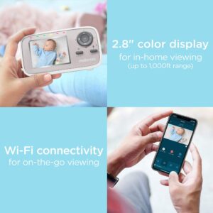 Motorola MBP667CONNECT 2.8" Video Baby Monitor with Wi-Fi Viewing, Digital Zoom, Two-Way Audio, and Room Temperature Display, (Pack of 1)