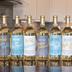 6 Mommy's First Milestone Wine Labels and Stickers, Great Baby Shower and Pregnancy Gift Ideas for Mom To Be, Funny Mom's First Moments After Having New Baby Girl or Boy – By Harper & Ivy Designs