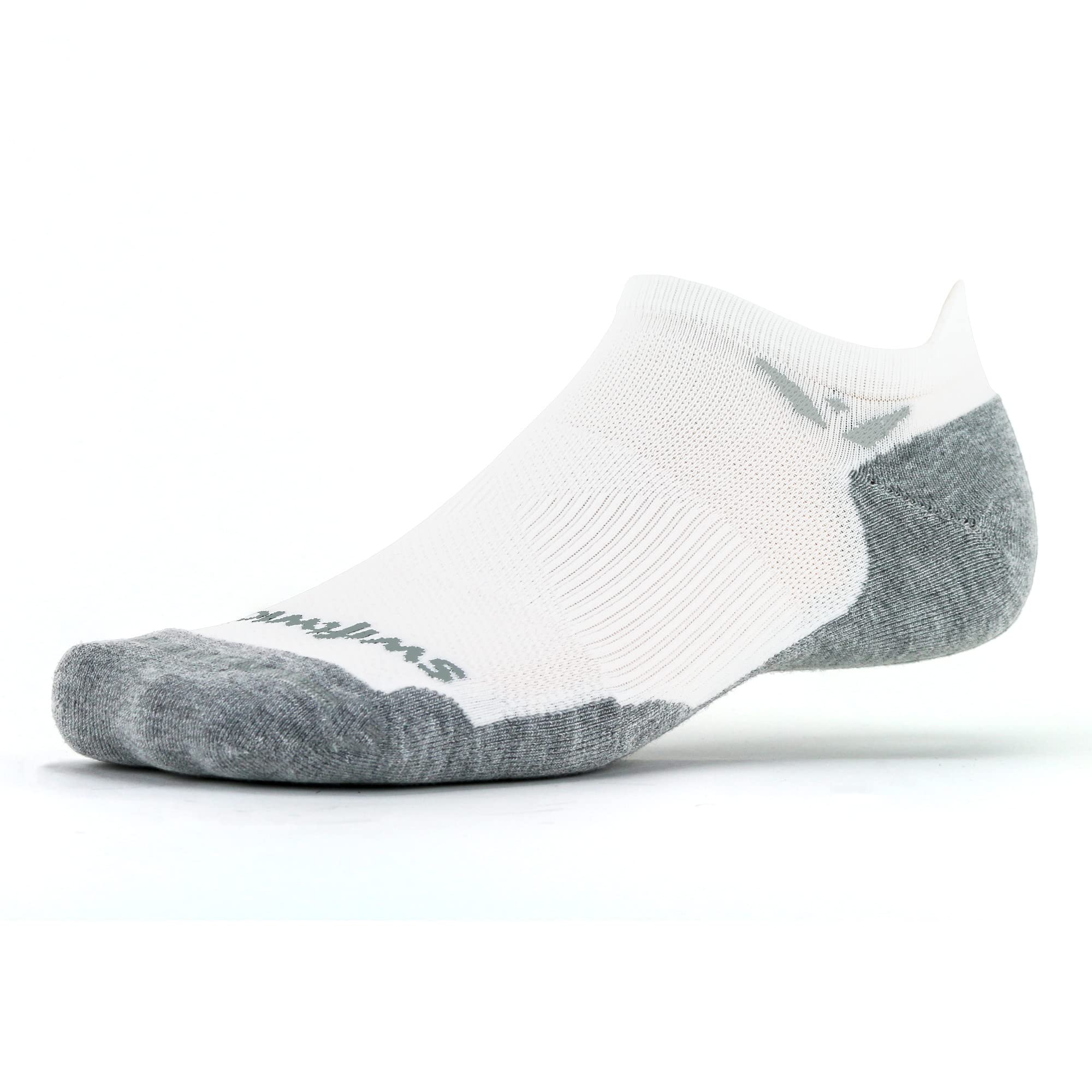 Swiftwick – MAXUS ZERO Tab Running Socks, Golf Socks, Maximum Cushion, Mens & Womens (White, X-Large)