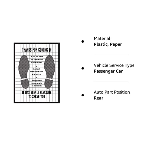 AutoMat Plastic Coated Disposable Paper Automotive Floor Mat (Case of 500)