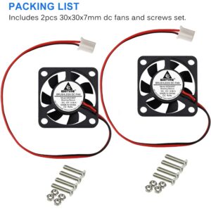 GDSTIME 30mm x 30mm x 7mm PH 2.0 12v Dc Brushless Cooling Fan