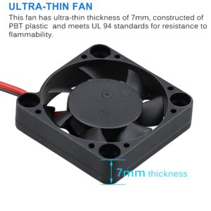 GDSTIME 30mm x 30mm x 7mm PH 2.0 12v Dc Brushless Cooling Fan