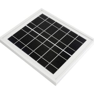 waveshare Solar Panel (6V 5W) with High Performance156 Monocrystalline Cell Toughened Glass Anodic Oxidation Aluminum Alloy for Use with Solar Power Manager