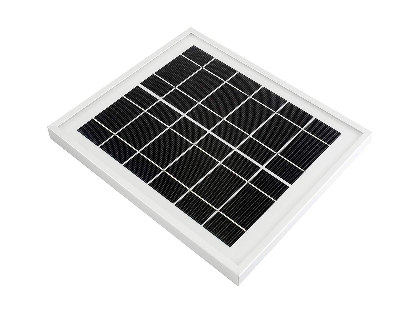 waveshare Solar Panel (6V 5W) with High Performance156 Monocrystalline Cell Toughened Glass Anodic Oxidation Aluminum Alloy for Use with Solar Power Manager