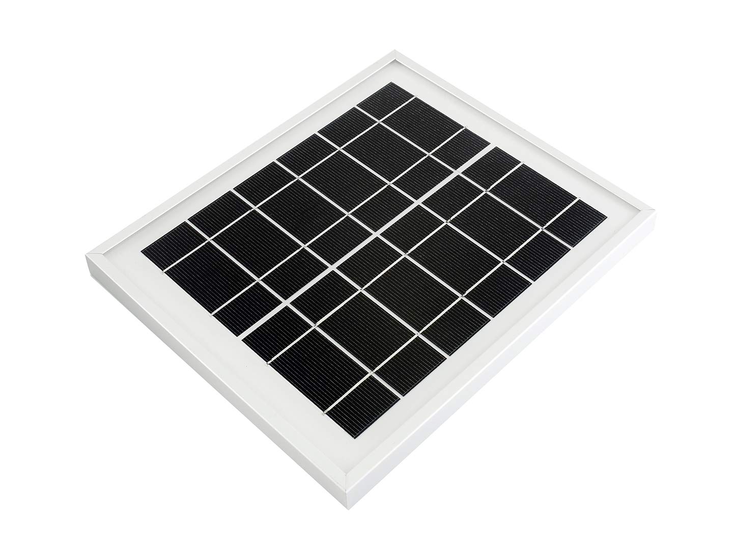 waveshare Solar Panel (6V 5W) with High Performance156 Monocrystalline Cell Toughened Glass Anodic Oxidation Aluminum Alloy for Use with Solar Power Manager