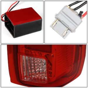 DNA MOTORING TL-F15094-LED-CH-RD LED Tail Light Assembly Driver & Passenger Side [Compatible with 90-96 Ford F150 / 90-97 F250 / 90-97 F350 / 90-96 Bronco]