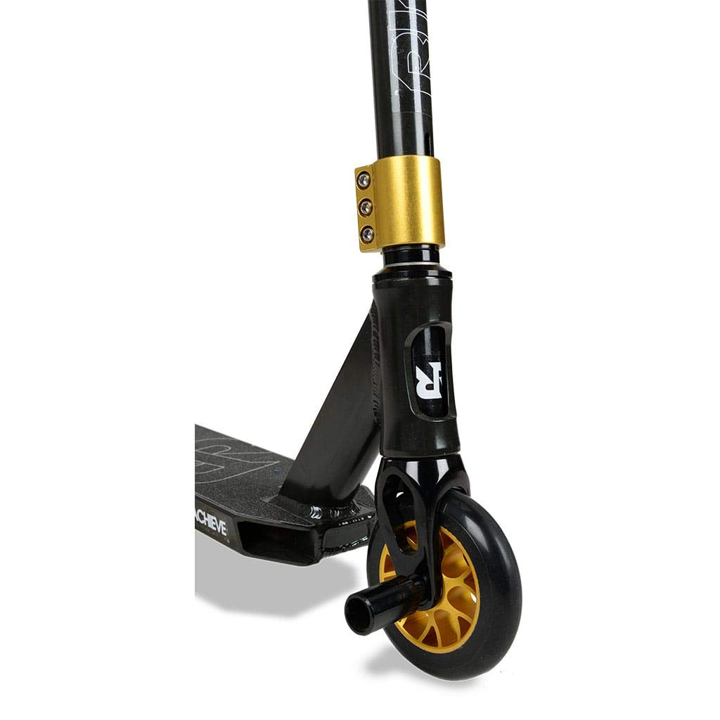Riprail Semi Pro 1 Performance Stunt Scooter with Alloy Deck, Alloy Core Wheels, ABEC-9 Bearings, Alloy NECO Threadless Headset, Alloy CNC Machined Fork, 2 Pegs and Gold Components