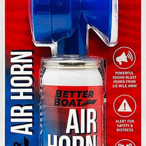 Air Horn Can for Boating & Safety Very Loud Canned Boat Accessories Hand Held Fog Mini Marine Air Horn for Boat Can and Blow Horn or Small Compressed Horn Refills 1.4oz