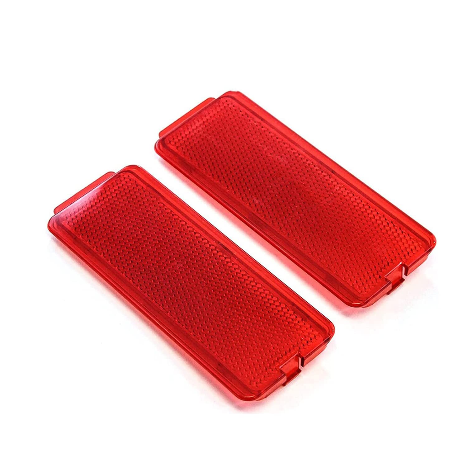 7BLACKSMITHS 2 Pcs Red Premium Front or Rear Door Reflector with Ford 1999-2007 F250 F350 F450 F550 & 2000-2005 Excursion Replacement for F81Z2523820AA F81Z-2523820-AA