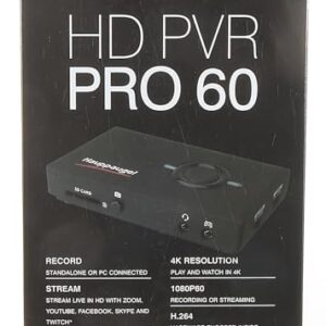 HAUPPAUGE HD PVR Pro 60 HD 4K in/Out 1080P 60fps Capture and Streaming PC Connected and Stand Alone for Zoom Skype YouTube Live and Twitch 1684