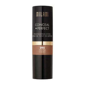 Milani Conceal + Perfect Foundation Stick - Cocoa (0.46 Ounce) Vegan, Cruelty-Free Cream Foundation - Cover Under-Eye Circles, Blemishes & Skin Discoloration for a Flawless Finish