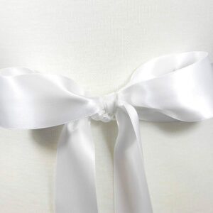 Humphrey's Craft 2 Inch White Double Faced Satin Ribbon - 25 Yards Variety of Color for Crafts Gift Wrapping DIY Bows Bridal Bouquet Cutting Ceremony Decoration Sewing Christmas Tree Wedding.