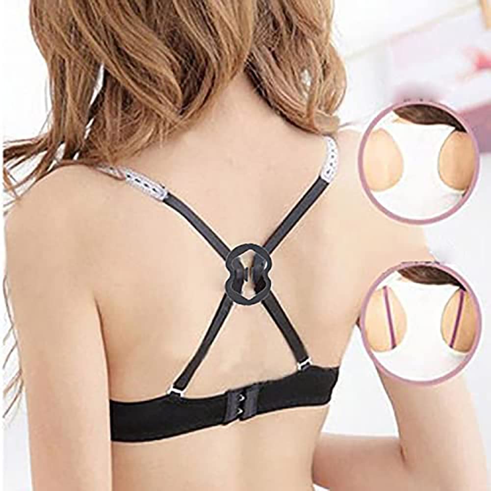 Fnoko Bra Strap Clips Anti-Slip Buckles Conceal Straps - for Back for Women 15 Pack (15 Pack)