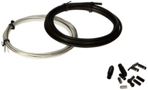 jagwire elite sealed shift/gear cable kit (x2 cables) - stealth black