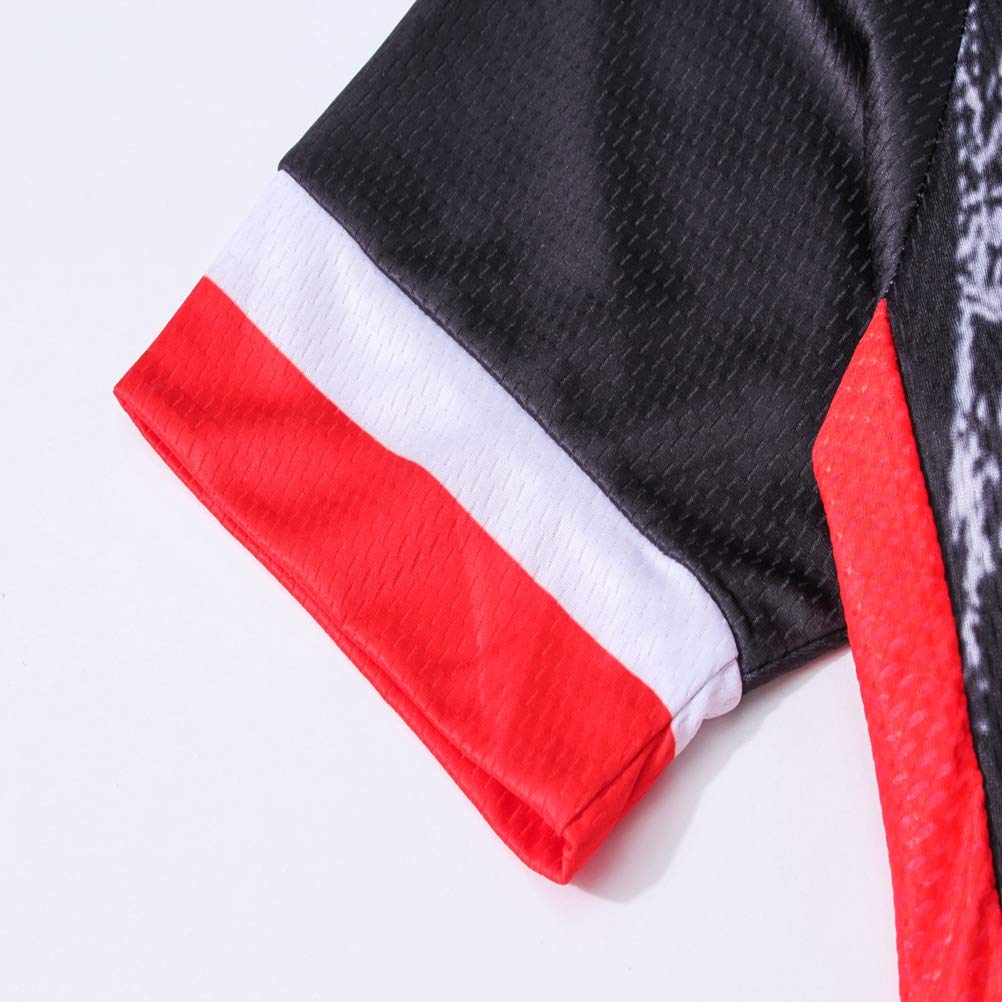 Shenshan Cycling Jersey Men USA Bike MTB Bicycle Wear Cycling Clothing Black Red XXL