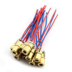 Tegg 10 PCS Mini 650nm 6mm 5mW Red Laser Dot Diode Module Copper Head 3.3V