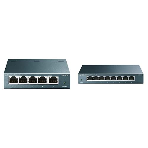 TP-Link 5 Port Gigabit Ethernet Network Switch (TL-SG105) & 8 Port Gigabit Ethernet Network Switch (TL-SG108)