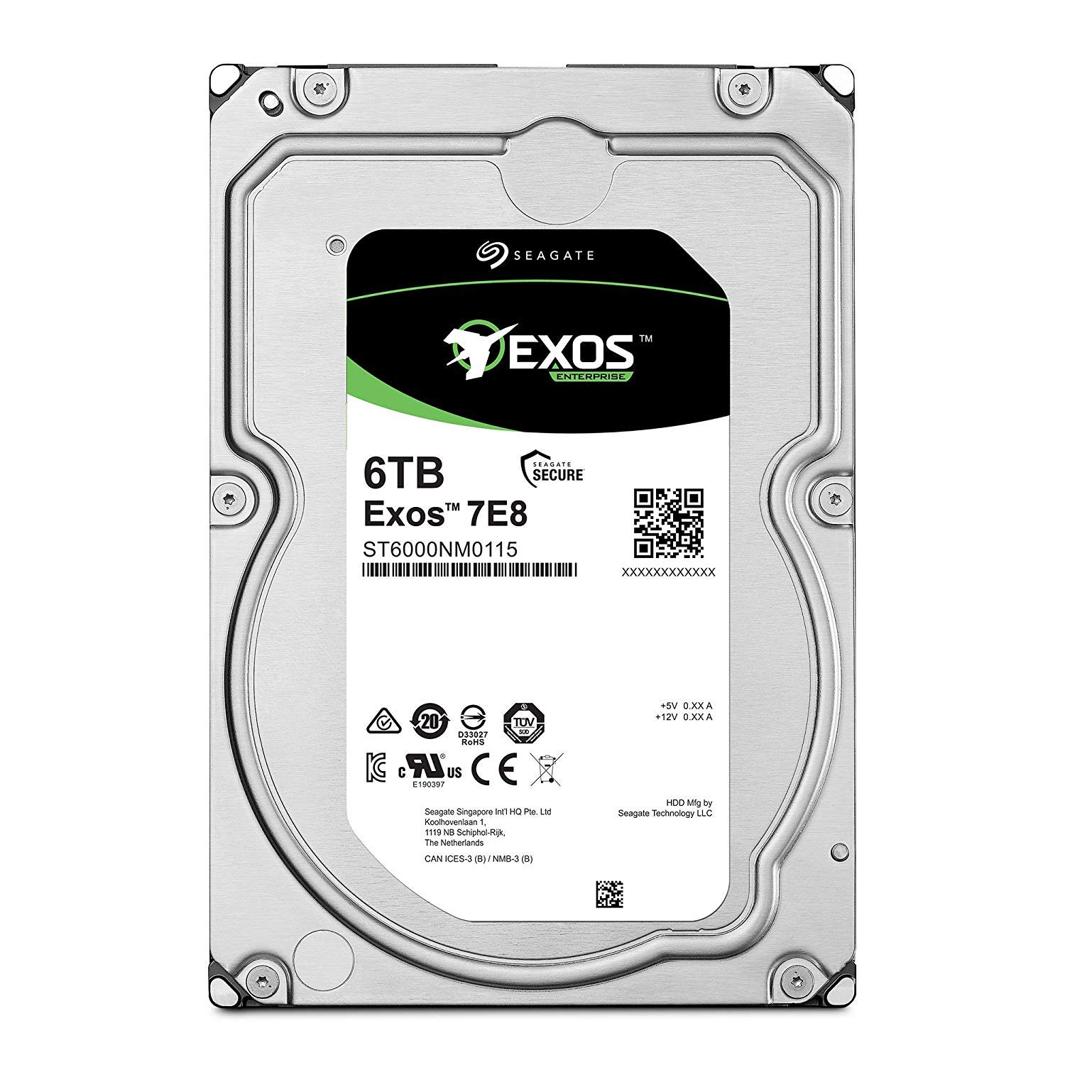 Seagate Exos 7E8 6TB 512e SATA 256MB Cache 3.5-Inch Enterprise Hard Drive - Frustration Free Packaging (ST6000NM0115) (Renewed)