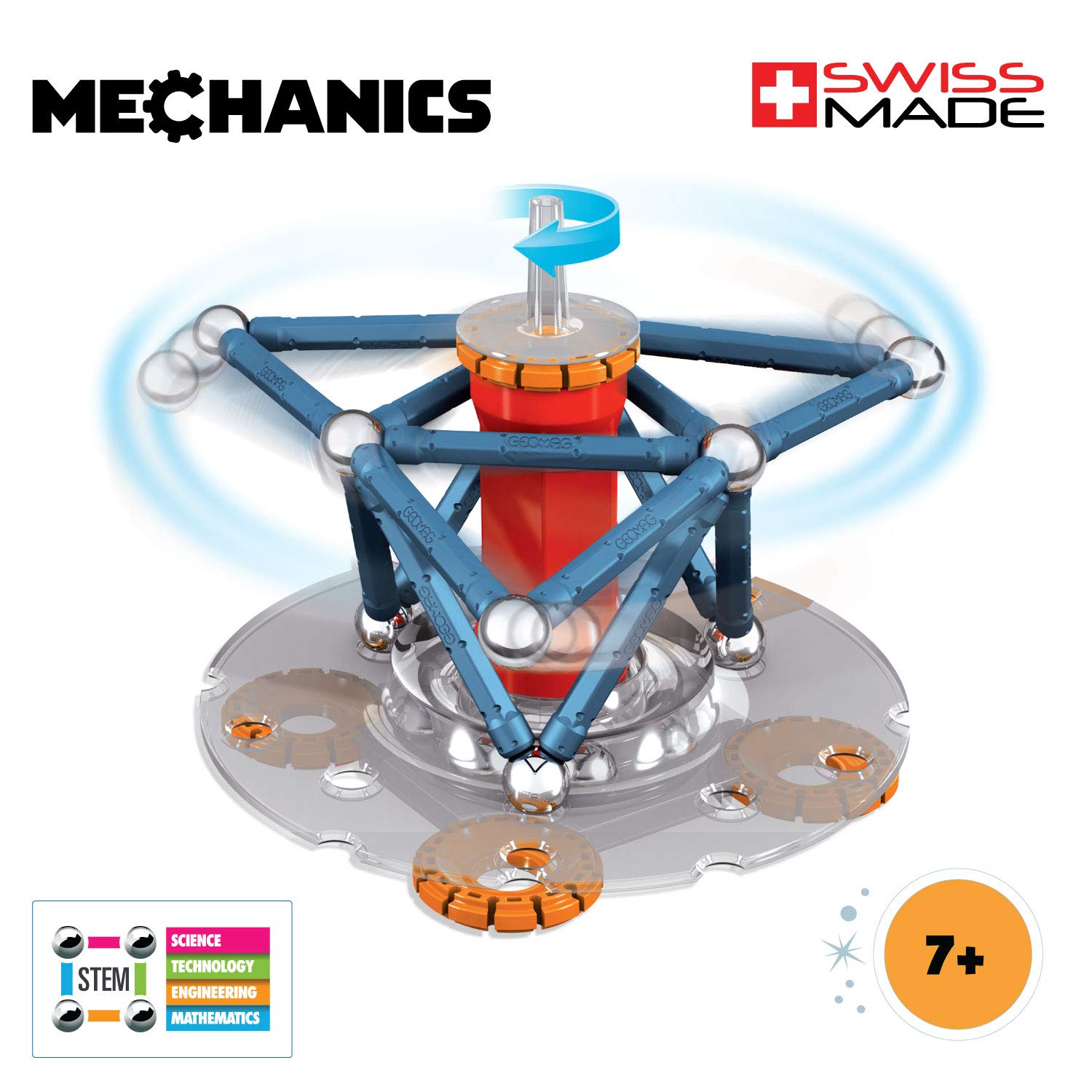 Geomag Magnetic Toys | Kids STEM Building Toys | Mechanics Magnetic Motion | Magnet Gears Construction | Educational Gifts | Swiss-Made | Age 7+ 86 Piece