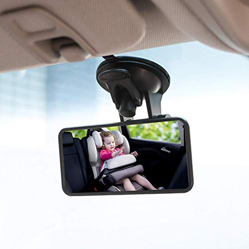 Rear View Mirror for Backseat Interior Car Suction Cup Windshield Mirror Strong Sucker Flat Rear View Mirror for Baby Infant Child New