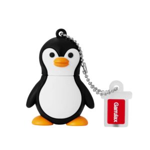 garrulax usb flash drive, 8gb / 16gb / 32gb usb 2.0 updated waterproof usb memory stick date storage pendrive thumb drives (32gb, cute penguin)
