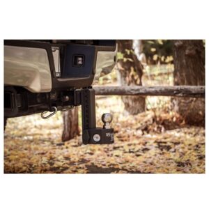 Weigh Safe Adjustable Trailer Hitch Ball Mount - 6" Adjustable Drop Hitch for 2" Receiver - Premium Heavy Duty Steel Trailer Tow Hitch with Built in Weight Scale for Anti Sway - 15,000 GTW