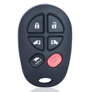 beefunny keyless entry 6 button remote car key fob for toyota sienna 2004-2013 fcc id: gq43vt20t (1)