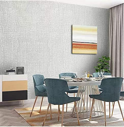 Yancorp 10ft Textured Fabric Gray Wallpaper Faux Grasscloth Grey Peel and Stick Wallpaper Self-Adhesive Wallpaper Linen Removable Wallpaper Cabinets Counter Top Liners