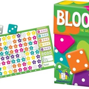 Gamewright - Bloom - The Colorful Wild Flower Roll and Write Dice Game, 5"