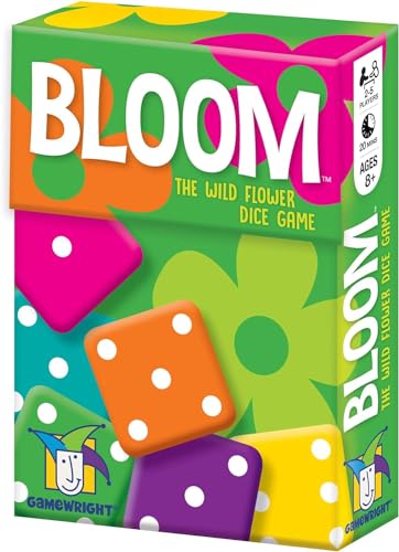 Gamewright - Bloom - The Colorful Wild Flower Roll and Write Dice Game, 5"