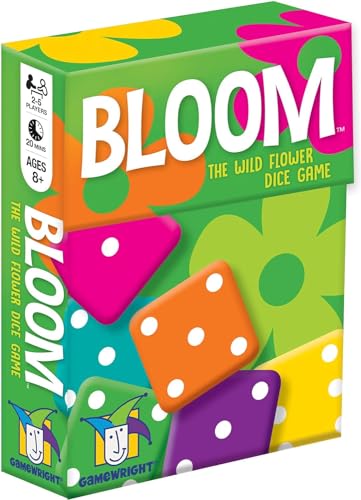 Gamewright - Bloom - The Colorful Wild Flower Roll and Write Dice Game, 5"