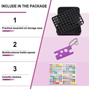 Canboc Essential Oil Storage Holder Organizer Carrying Case, Essential Oils Box Holds 70 Bottles 5ml 10ml 15ml 20ml Bottle for doTerra, Young Living Oils, Essential Oil Bag with Labels & Bottle Opener