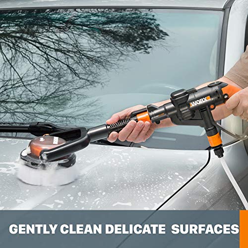 WORX Hydroshot Adjustable Automotive Power Scrubber, Quick Snap Connection - WA1820 (Soft Bristles)