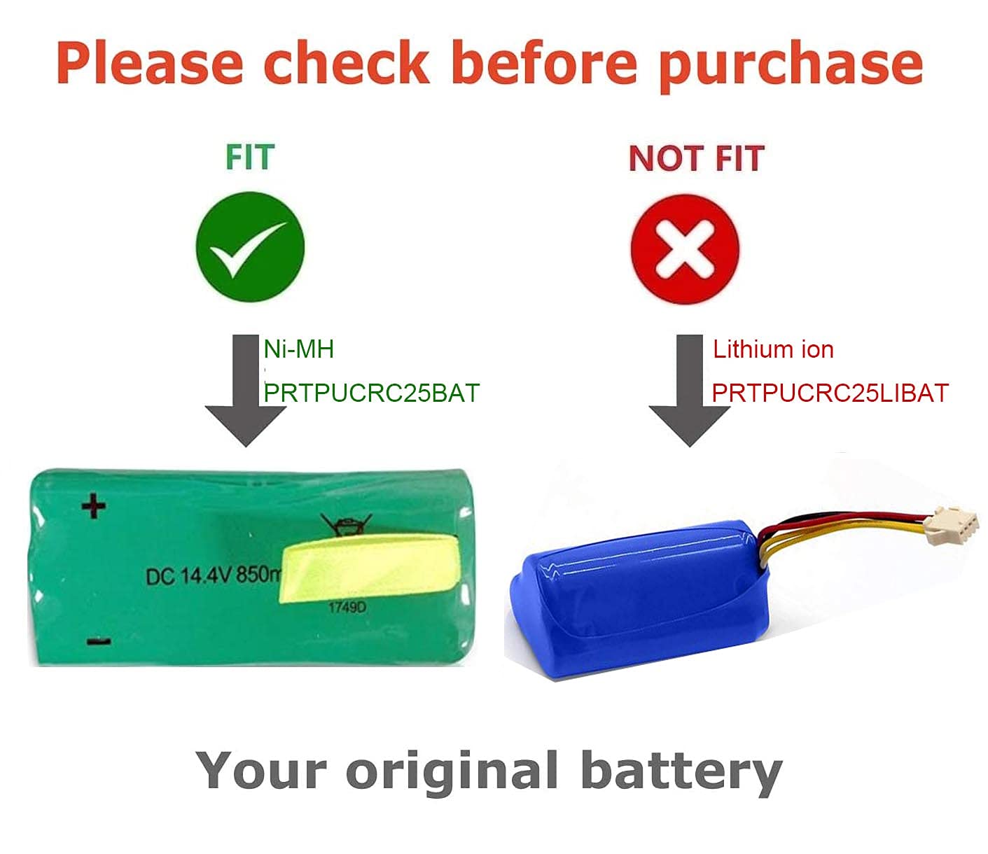 Areotek Replacement Battery for Pyle Pure Clean Smart Vacuum Cleaners (PRTPUCRC25)