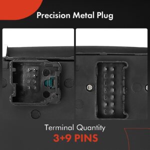 A-Premium Power Master Window Switch Front Driver Replacement for Dodge Ram 1500/2500/3500 2009-2010 Ram 1500/2500/3500/4500/5500 2011-2012 4602863AD (Without Power Folding Mirrors)