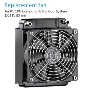 Wathai 80mm x 25mm 12 Volt Fans DC Brushless Cooling Fan 12V Dual Ball 2Pin for DIY Small Project Cooler 2 Pack