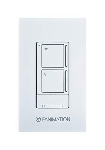 Fanimation WR501WH Ceiling Wall Control with Receiver-3 Fan Speeds and Light, White