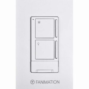 Fanimation WR501WH Ceiling Wall Control with Receiver-3 Fan Speeds and Light, White