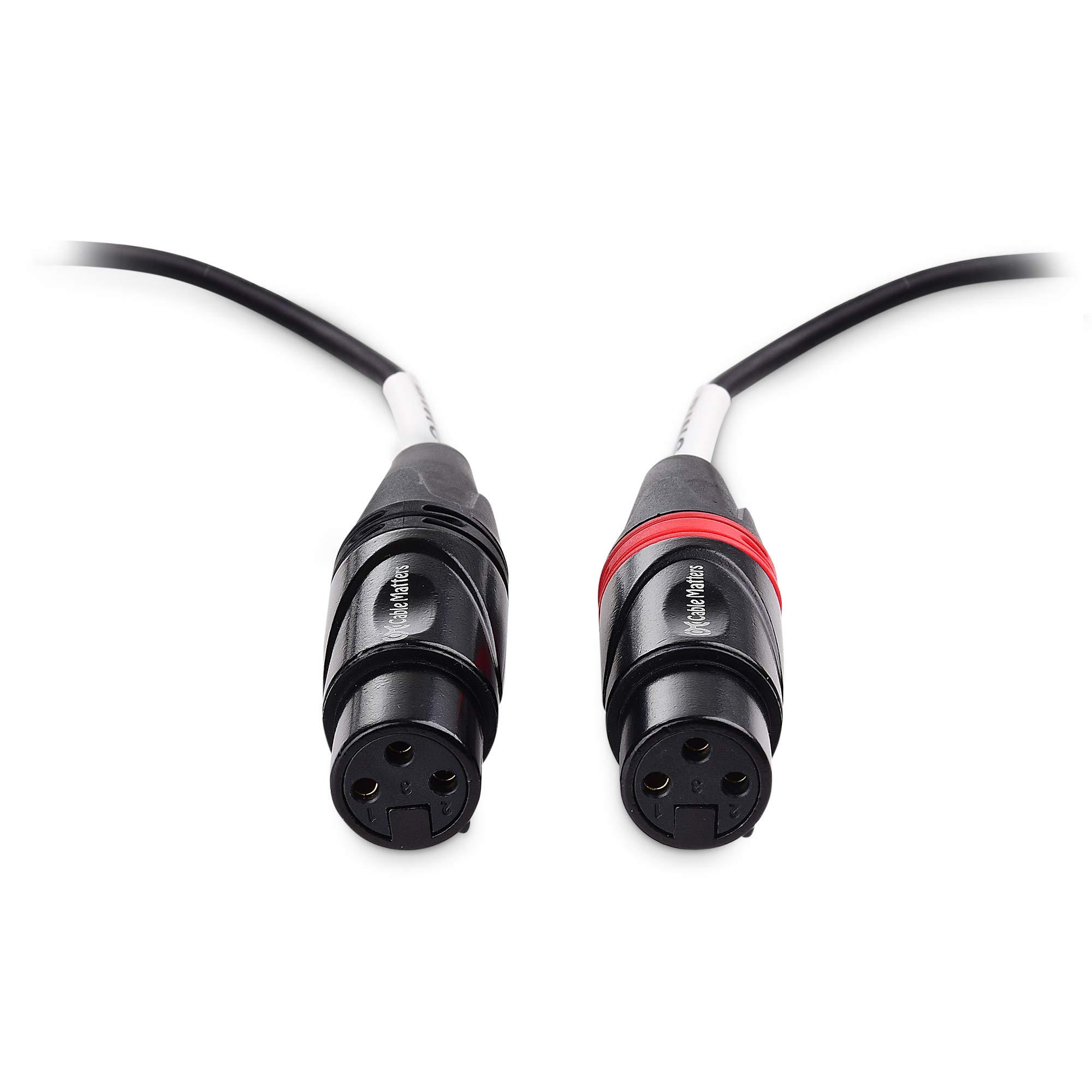 Cable Matters 3.5mm 1/8 Inch TRS to 2 XLR Cable 6 ft, Male to Female Aux to Dual XLR Breakout Cable